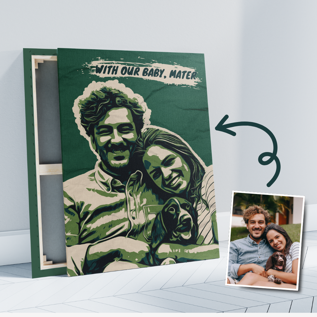 Gepersonaliseerd Pop Art Canvas – Persoonlijk Wanddecoratie Cadeau