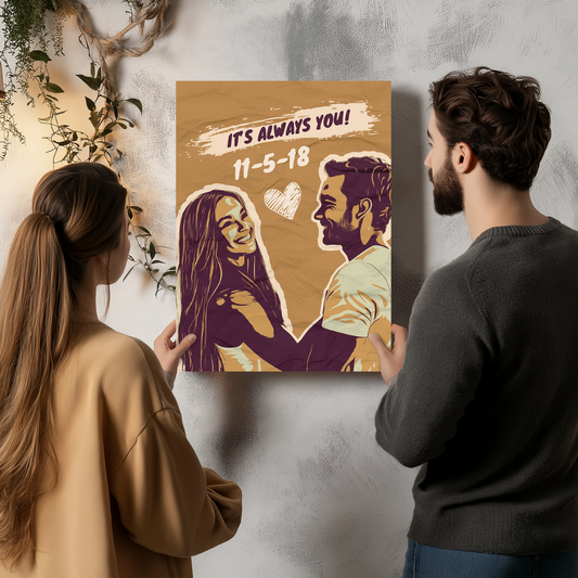 Gepersonaliseerd Pop Art Canvas – Persoonlijk Wanddecoratie Cadeau